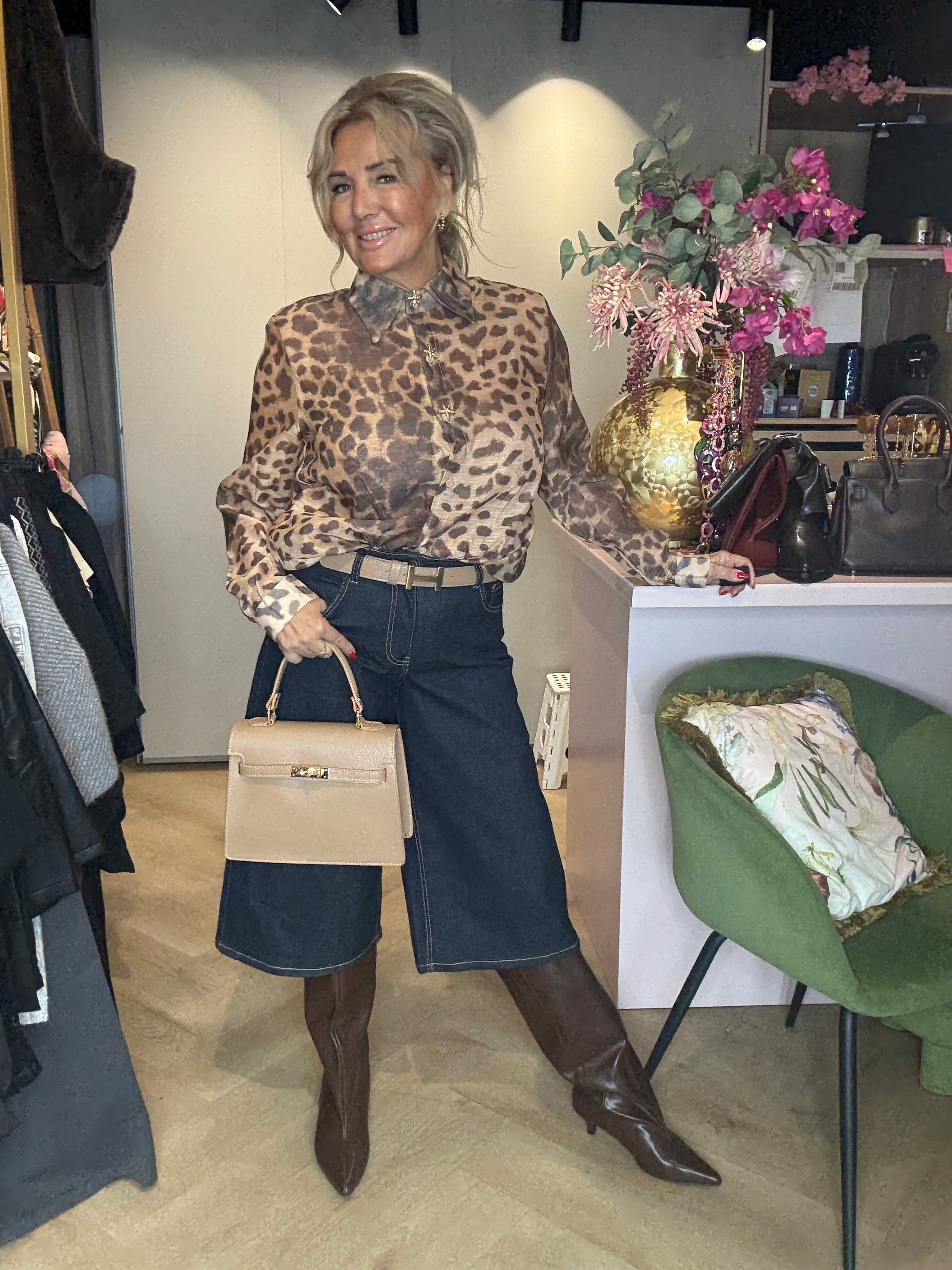 Voile Panter Bloes Broche